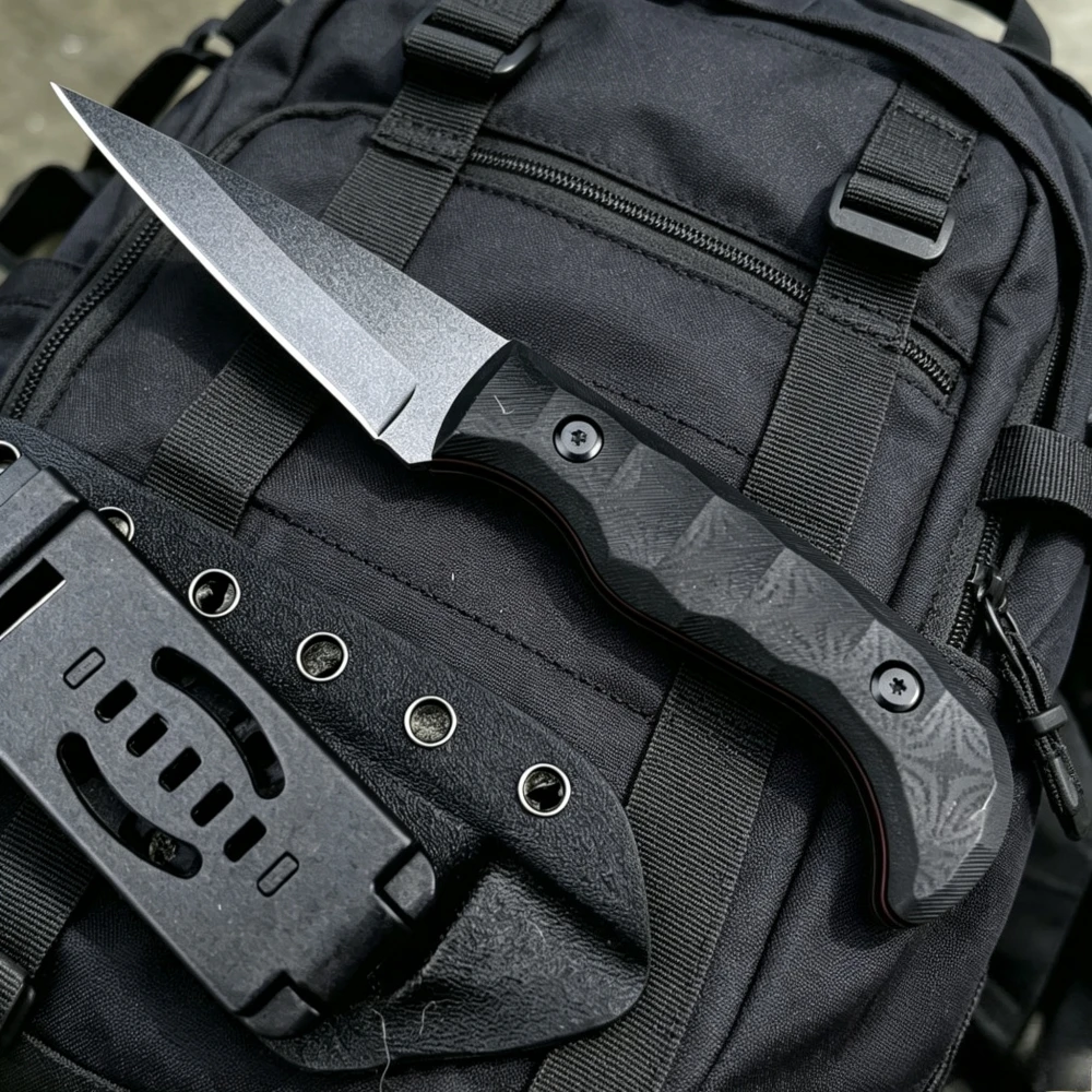 Portable G10 Handle Outdoor Straight Knife Lightweight Camping Picnic Durable Cutting Tools High-quality Fishing Utility Knives