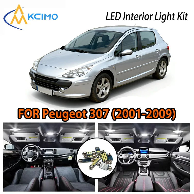 

KCIMO For Peugeot 307 (2001-2009) Premium LED Interior Kit - 2 Colors , Quick Installation, Long-Lasting