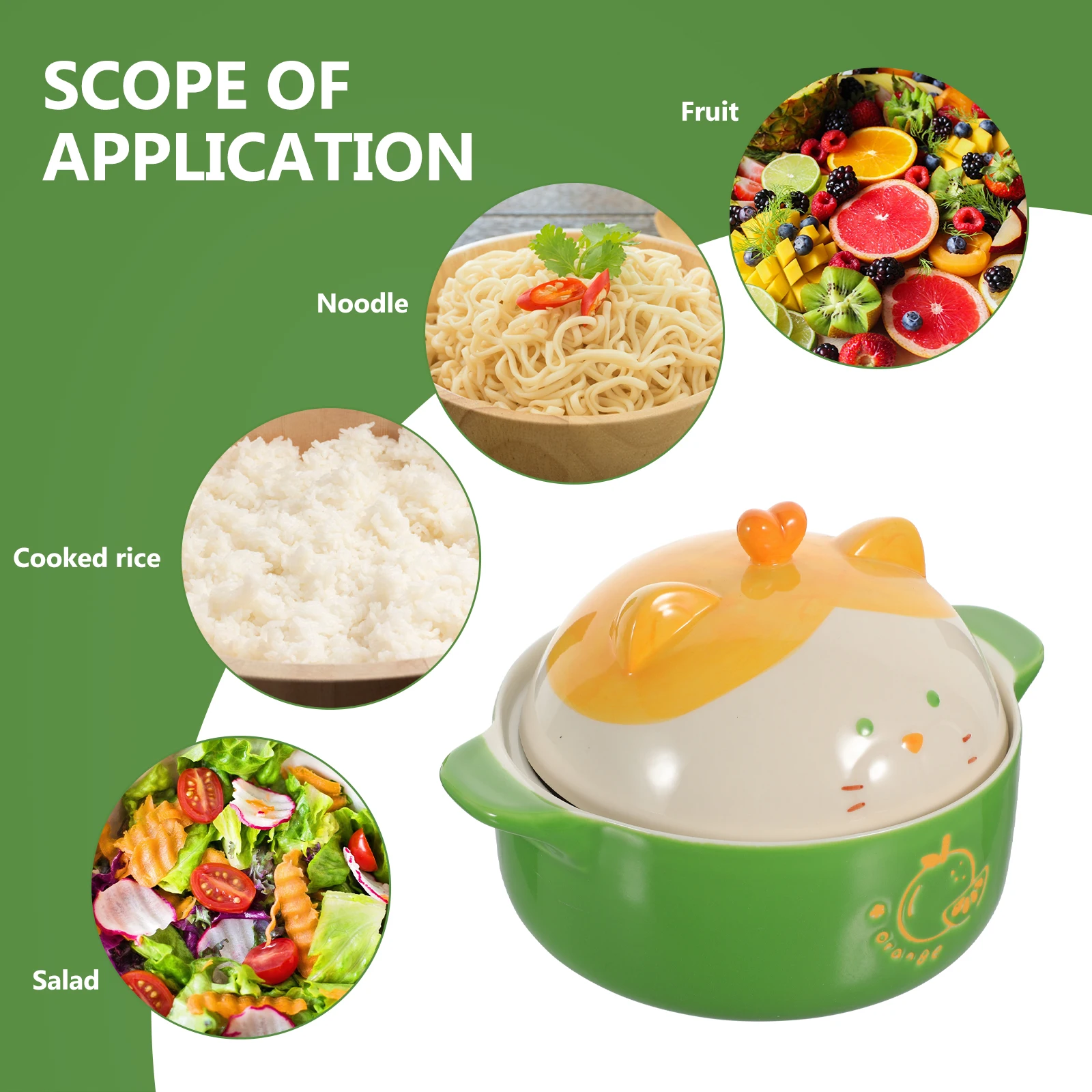 

Керамическая миска для рамэна с крышкой и ручкой, дизайн кота для супа, лапши, фруктов, салатов, домашнего офиса, привлекательного улучшения аппетита