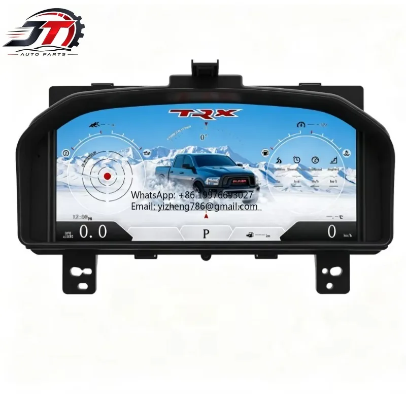 JT Car Digital LCD Dashboard Instrument Cluster Speedometer Gauge Panel For Dodge For RAM 2008-2012 Full LCD Digital Speedometer