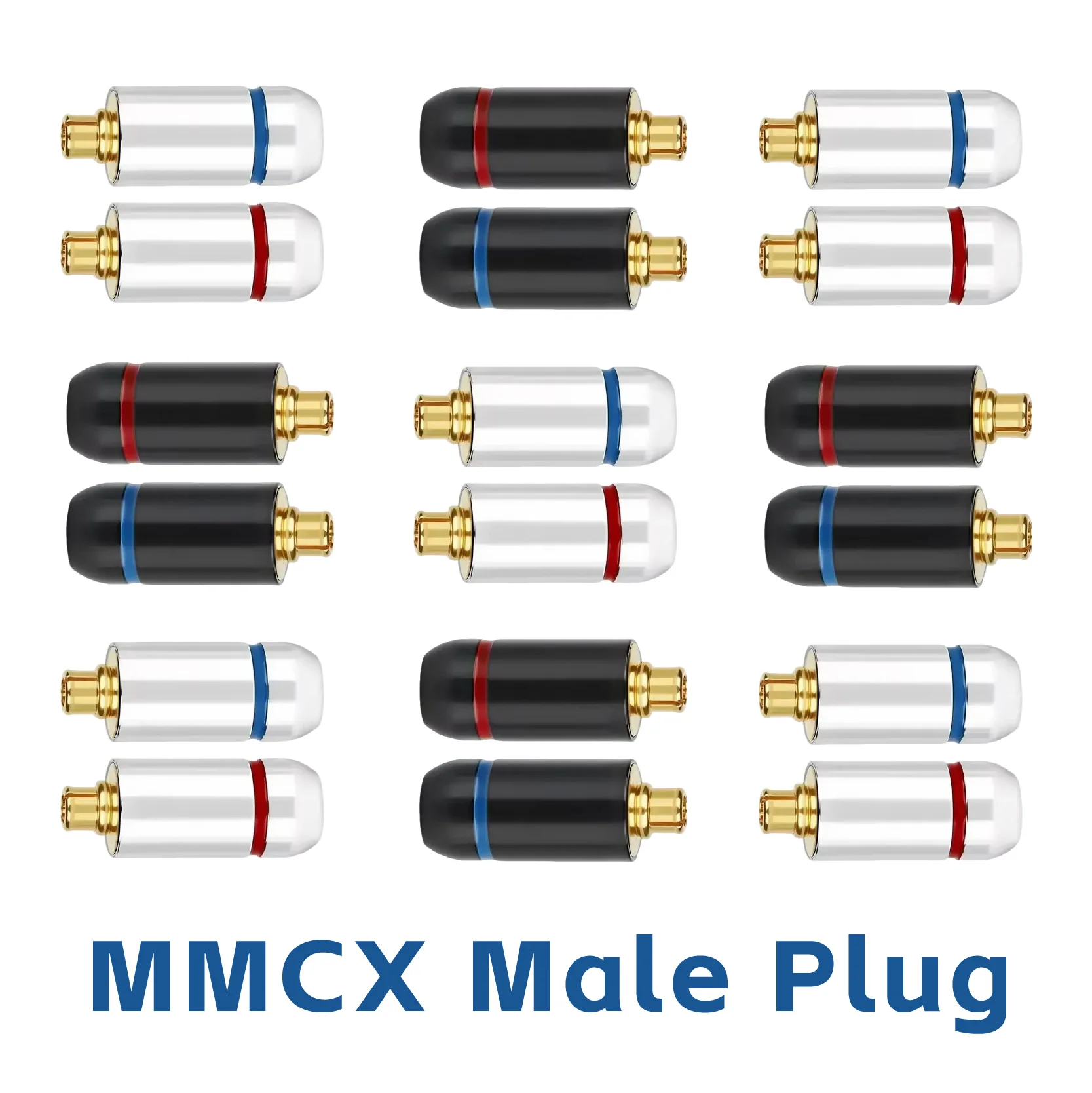 2Pcs Earphone Adapter DIY Male Plug Cable Solder Wire Connector Audio Jack for MMCX W10 W20 W30 UE900 SE535 SE215