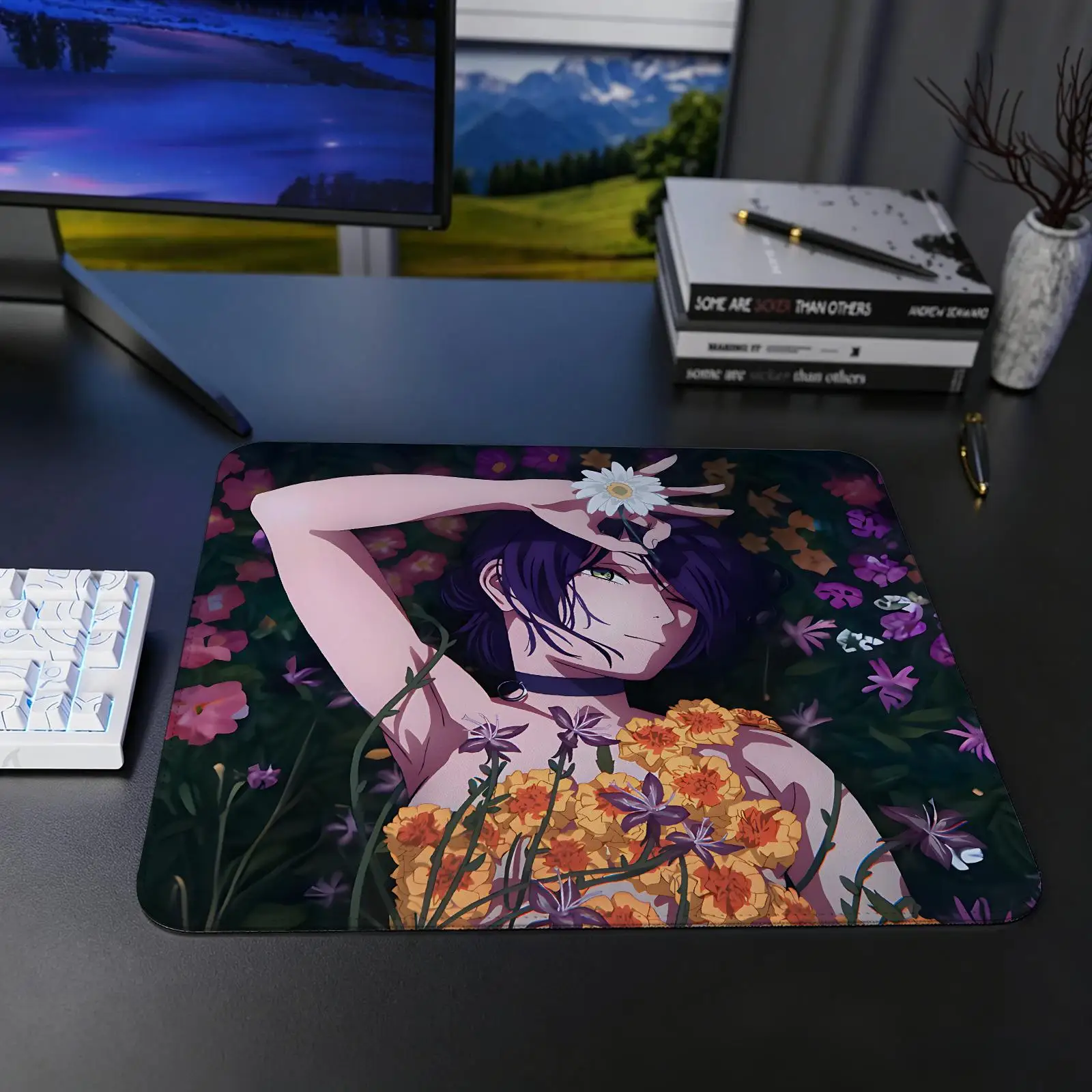 anime Chainsaw Man Mouse Pad Regular gaming mouse pad S/M/L size Office mouse pad Laptop desk mat Stitched edge mouse pad