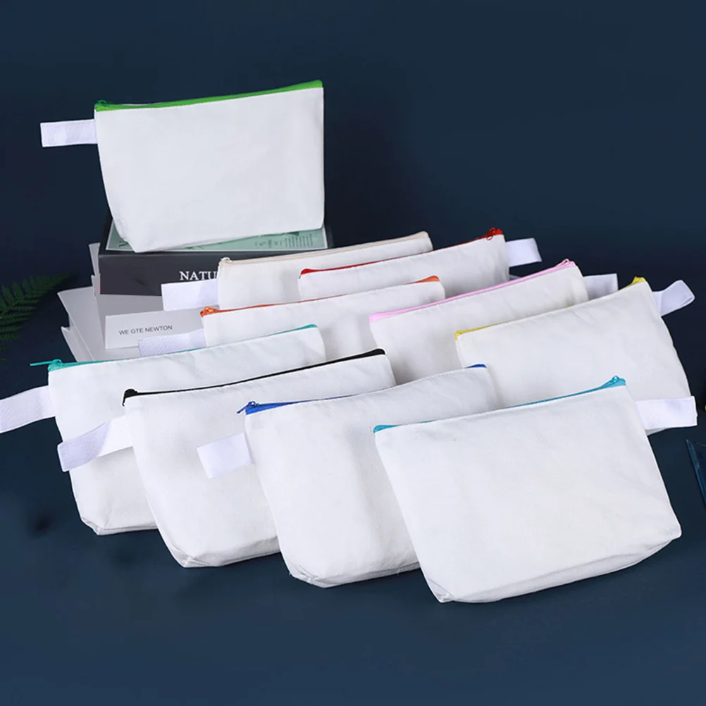 10 шт. дорожная косметичка, холщовые сумки-карандаши в оптом, сумки на молнии, косметика