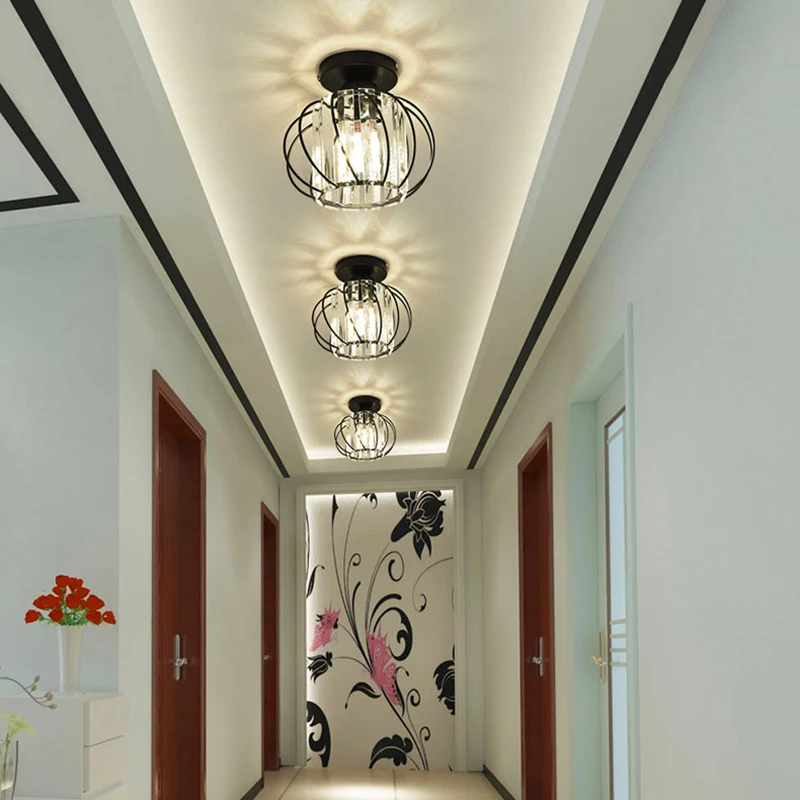 Modern living room crystal chandelier aisle crystal ceiling lamp bedroom LED chandelier dining room crystal chandelier hallway