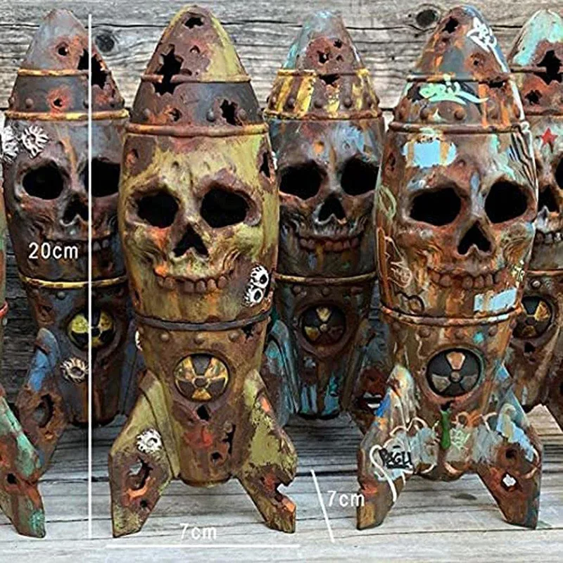 Cross-border new skull bomb small nuclear warhead imitation rust resin nuclear bomb skull design