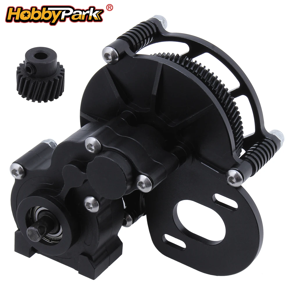 

HobbyPark CNC Full Metal Aluminum Center Transmission Gearbox Case w/Steel Gear for Axial SCX10 AX10 1/10 RC Crawler