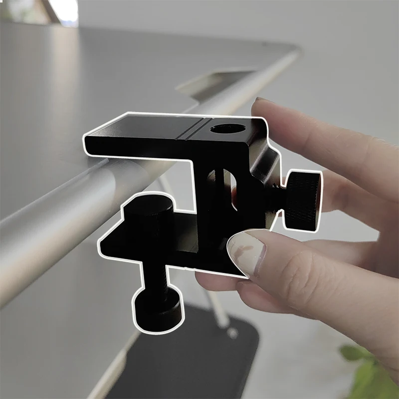 Aluminum Alloy Lamp Table Clamp, Lamp Pole, Desktop Fixed Bracket, Adjustable Height