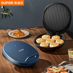 Máquina para hacer crepes y tortitas, bandeja eléctrica para hornear de doble cara, 25mm, sartén antiadherente profunda, máquina para Pizza