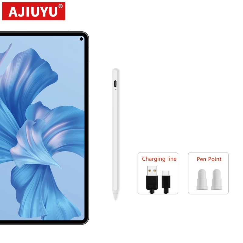 AJIUYU Capacitive ปากกา Stylus สำหรับ Huawei Honor Pad 8 HEY-W09ภาพวาดปากกาสำหรับ Huawei MatePad Pro 11 GOT-W29 AL09แท็บเล็ตดินสอ