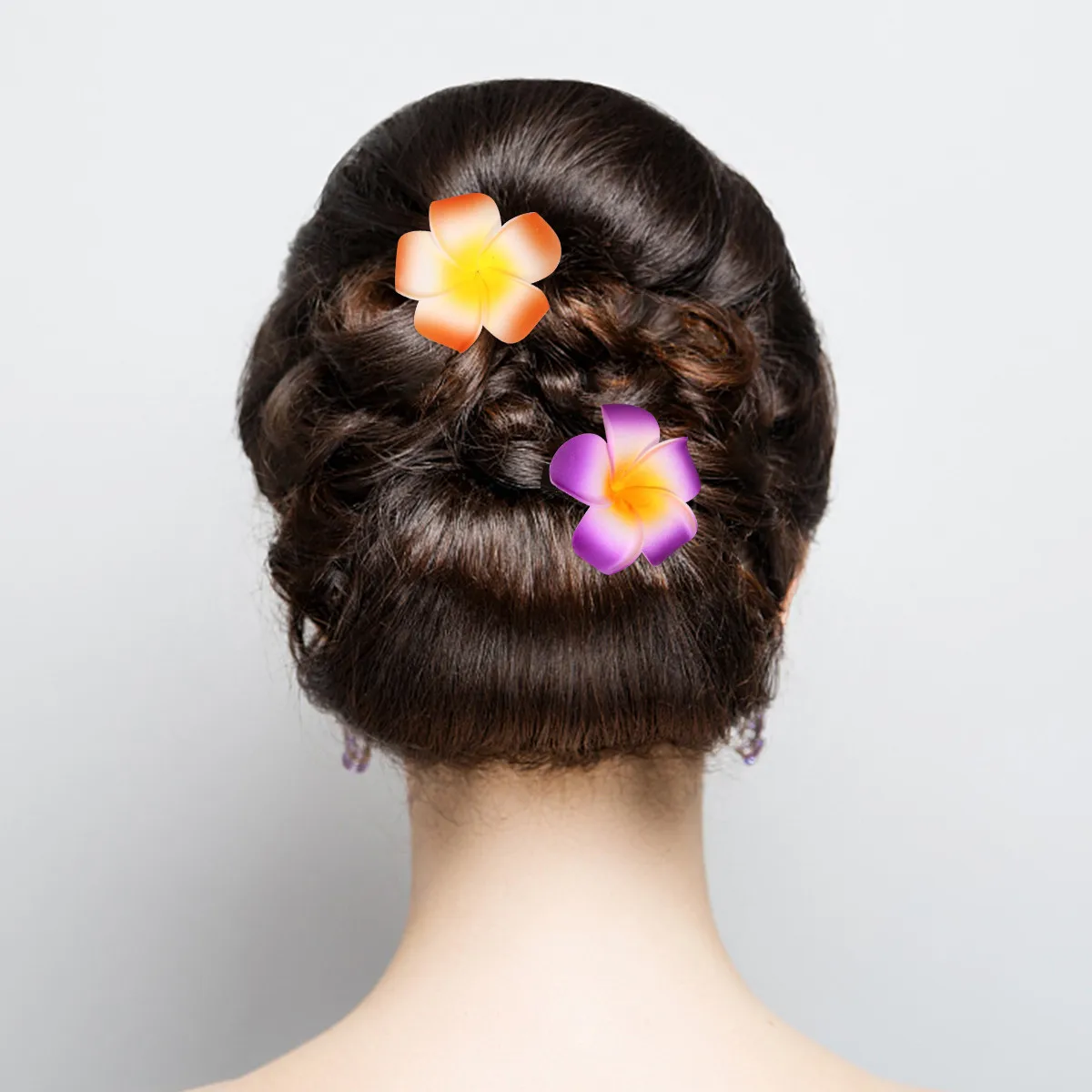 

18 Pcs Artificial Flower Hairpin Cute Flowers Women Accessories Travel Wedding Party Daily Life Plumeria Hair Clip