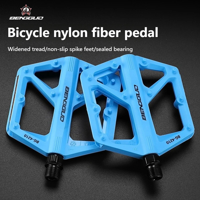 

Mountain Bike Pedals Nylon Pedals Bearings Non-Slip Cycling Pedals Road/Mountain Bike Pedal Large Treads Cycling Accessories