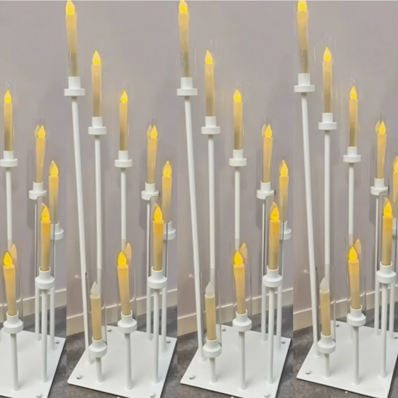 

5-10 шт.) f30, золотой/серебристый, новый белый, 8-рамный канделябр, высокое украшение для свадебного стола, акриловый свадебный центральный канделябр