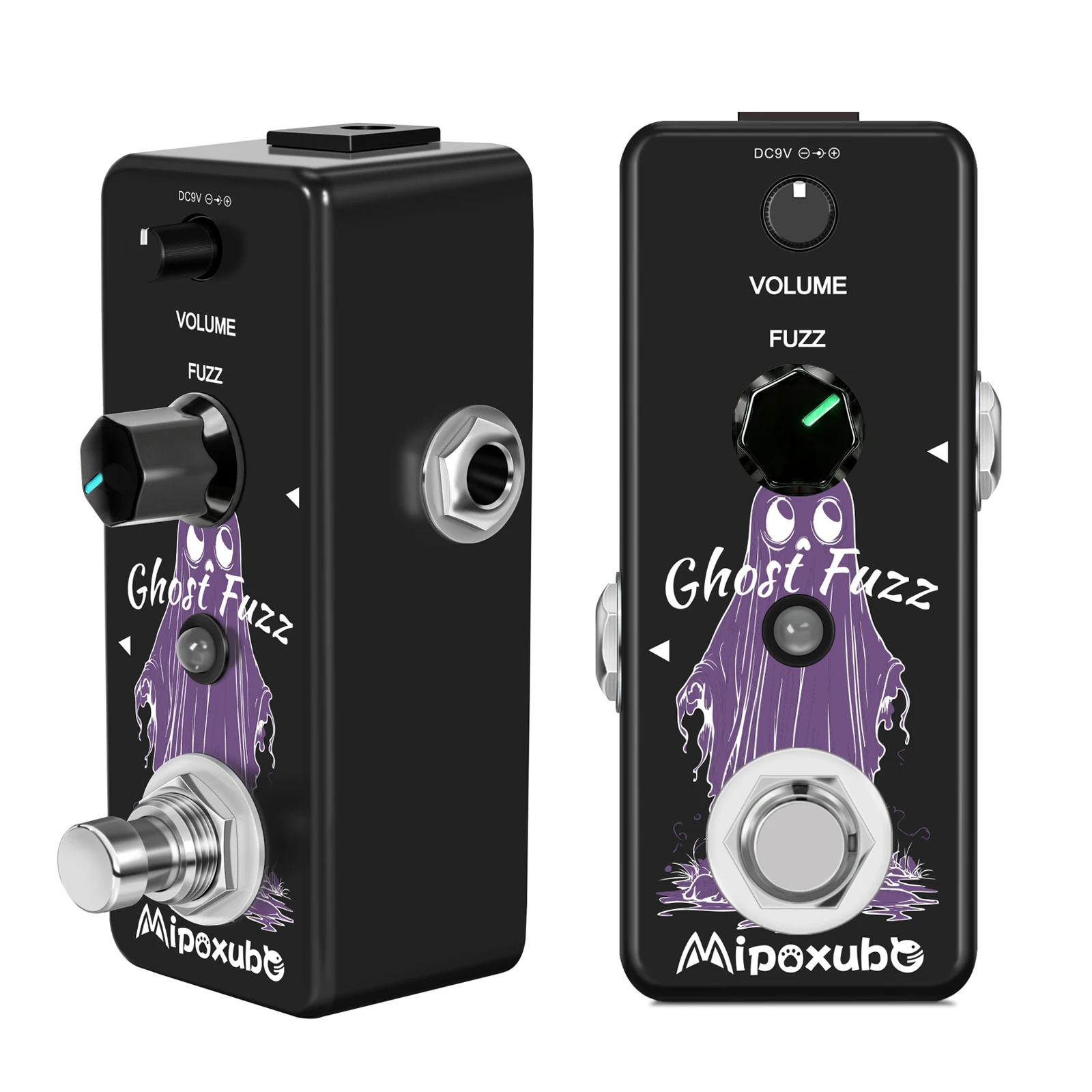 Pedal de Efecto Fuzz Analógico de Germanio Vintage Mipoxube Guitar Ghost FUZZ, Mini Efector Suave para Blues-Rock, Pedalboard