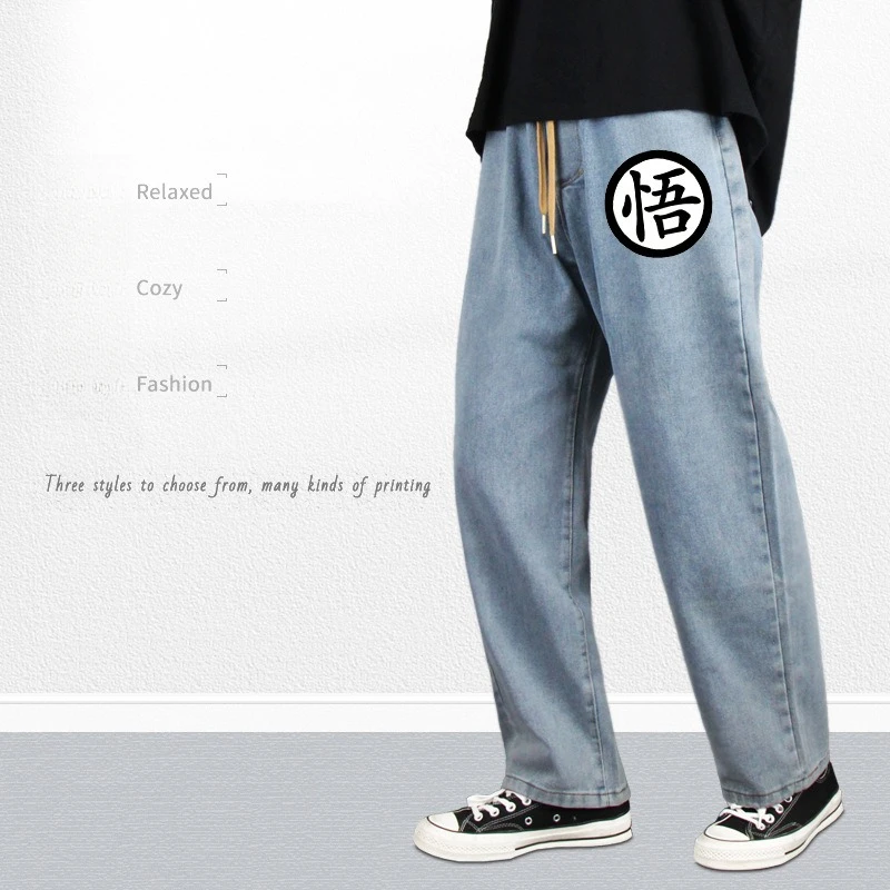 

NEW 2025 DRAGON BALL Goku Vegeta Gohan Piccolo Anime Daily Trousers Loose Spring and Autumn Wide Leg Pants Casual Jeans Gift