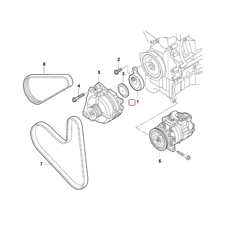 شداد الحزام 04E 145299 AG لشركة فولكس فاجن بولو سانتانا جيتا بورا توران لافودا C-trek سكودا رابيد اوكتافيا كاميك 04E 145 299 AG