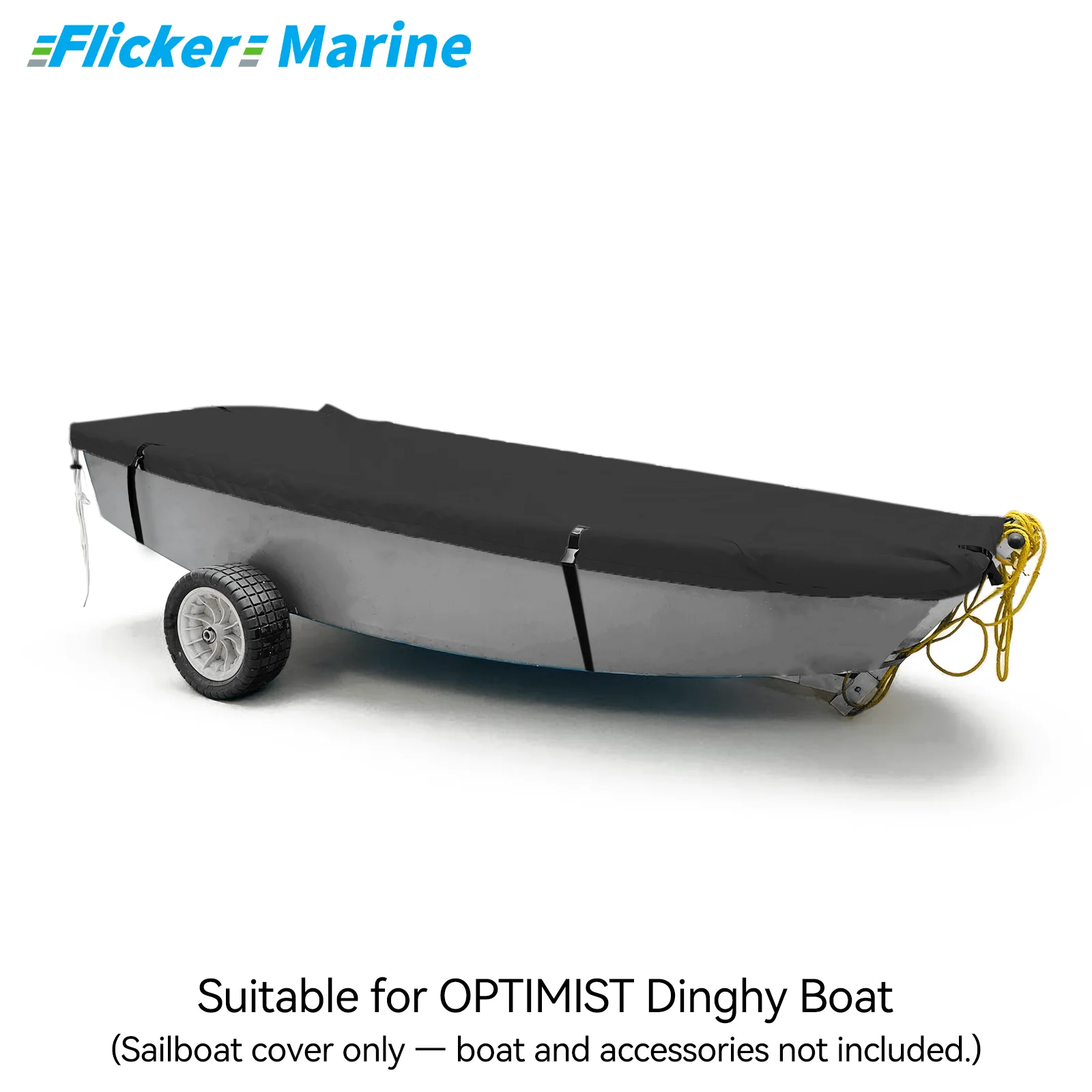 

Чехол для парусной лодки Flicker Black, подходит для лодки OPTIMIST, водонепроницаемый, устойчивый к УФ-излучению полиэстер, 2,31×1,13 м