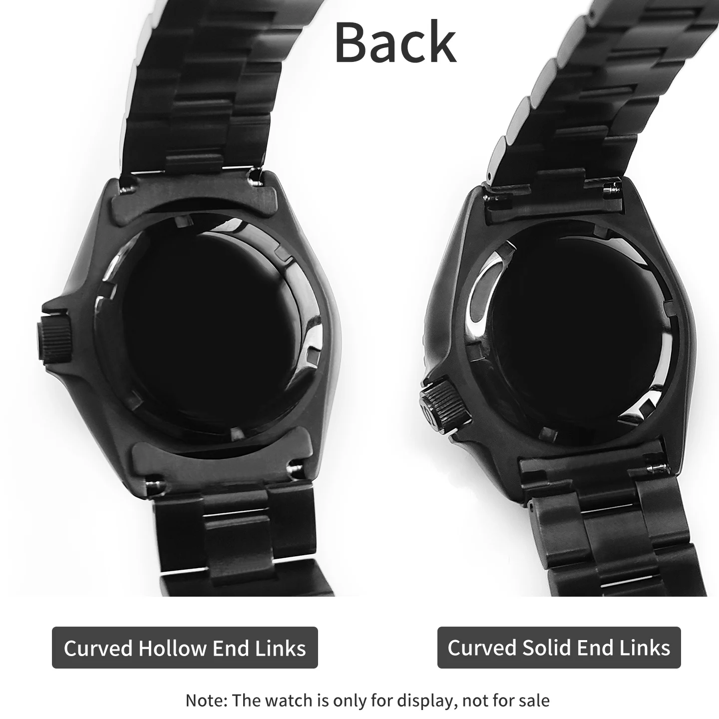 22mm Uhrenarmband für SKX007 Taucheruhr, Edelstahl, gebürstet, gebogen, mit massiven/hohlen Endgliedern, Uhrenband-Zubehör – Detail 7