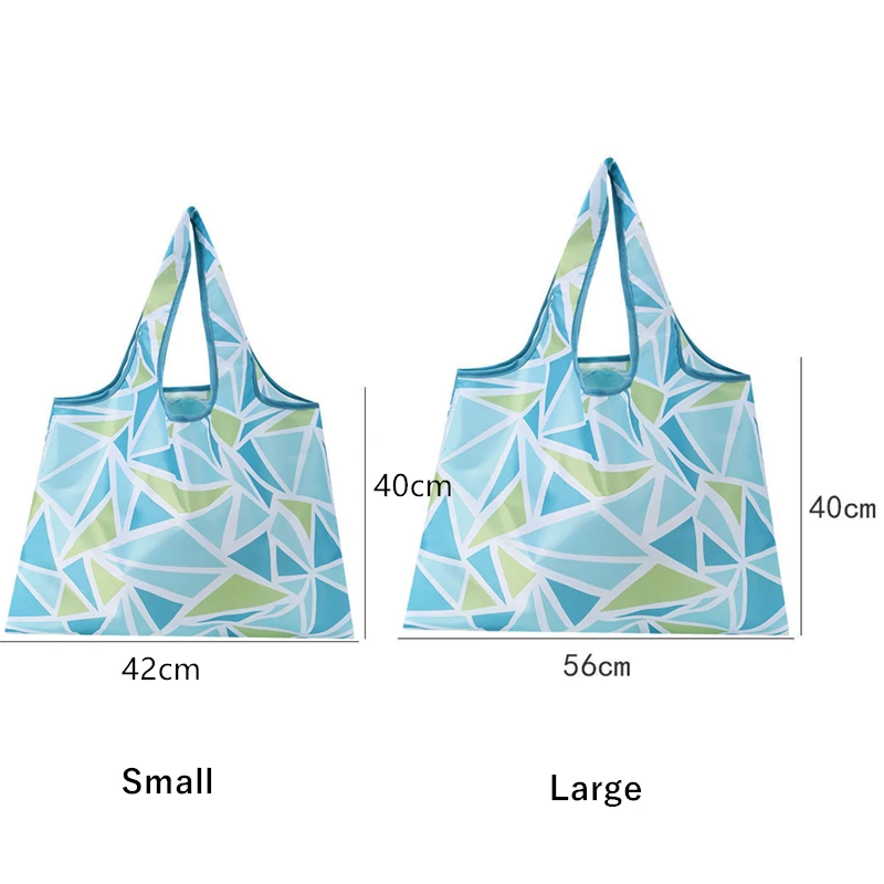 Large Capacity Foldable Women\'s Shopper Bag Reusable Eco Tote Waterproof Shoulder Shopping Bag Handbags for Travel Grocery