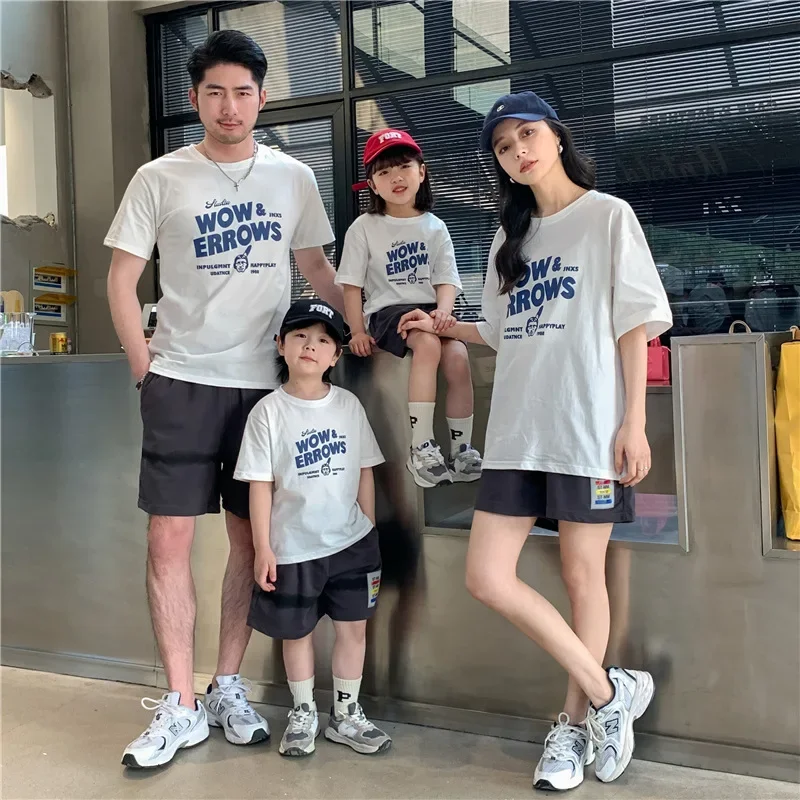 

Family t-Shirt Parent-Child Matching t-Shirt Mother And Daughter Summer Clothes Daddy And Son Shirt 2022 Children Cotton Tees