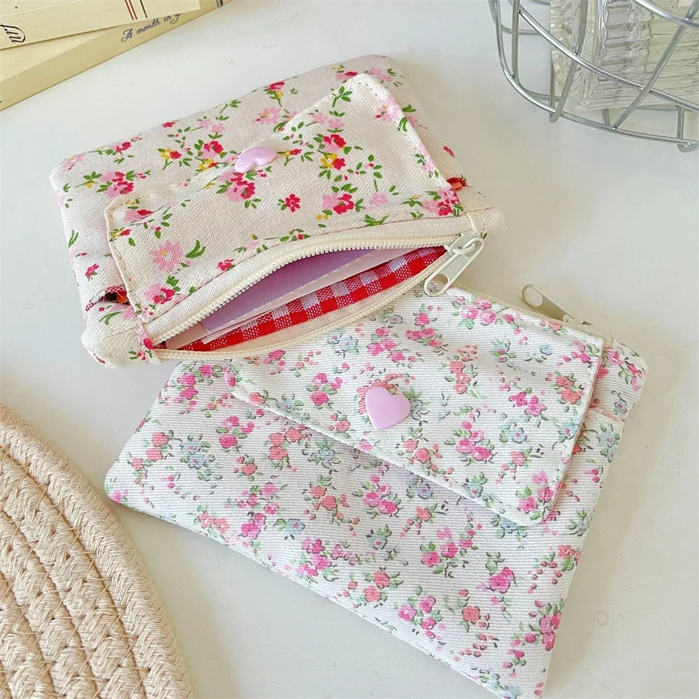 Portable Large Capacity Coin Purse Multifunctional Lipstick Storage Card Wallets Earphone Storage Double Layer Card Hold