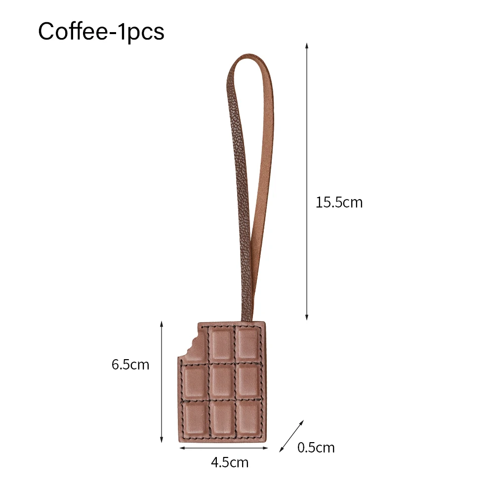 CRAZYSMITH Schokoladen-Taschenanhänger aus echtem Leder, italienisches vollnarbiges pflanzlich gegerbtes Rindsleder, luxuriöser Taschen-Charm für Handtaschen für LV, süßes Accessoire, Deko, Geschenk – Detail 14