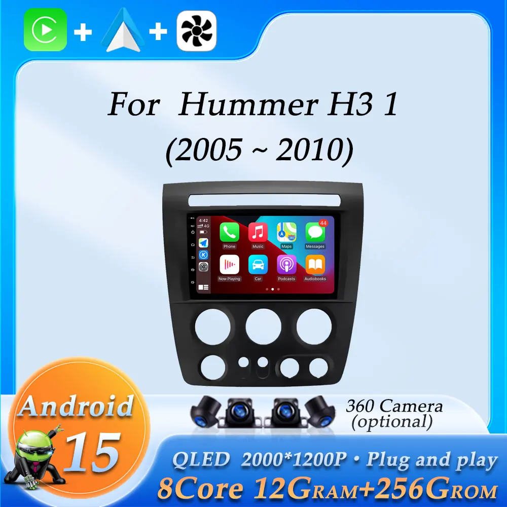 

Автомобильный радиоприемник, видео-аудио, мультимедийный плеер для Hummer H3 1 2005-2010 гг., беспроводной CarPlay DSP, стерео, GPS-навигация, разделенный экран BT