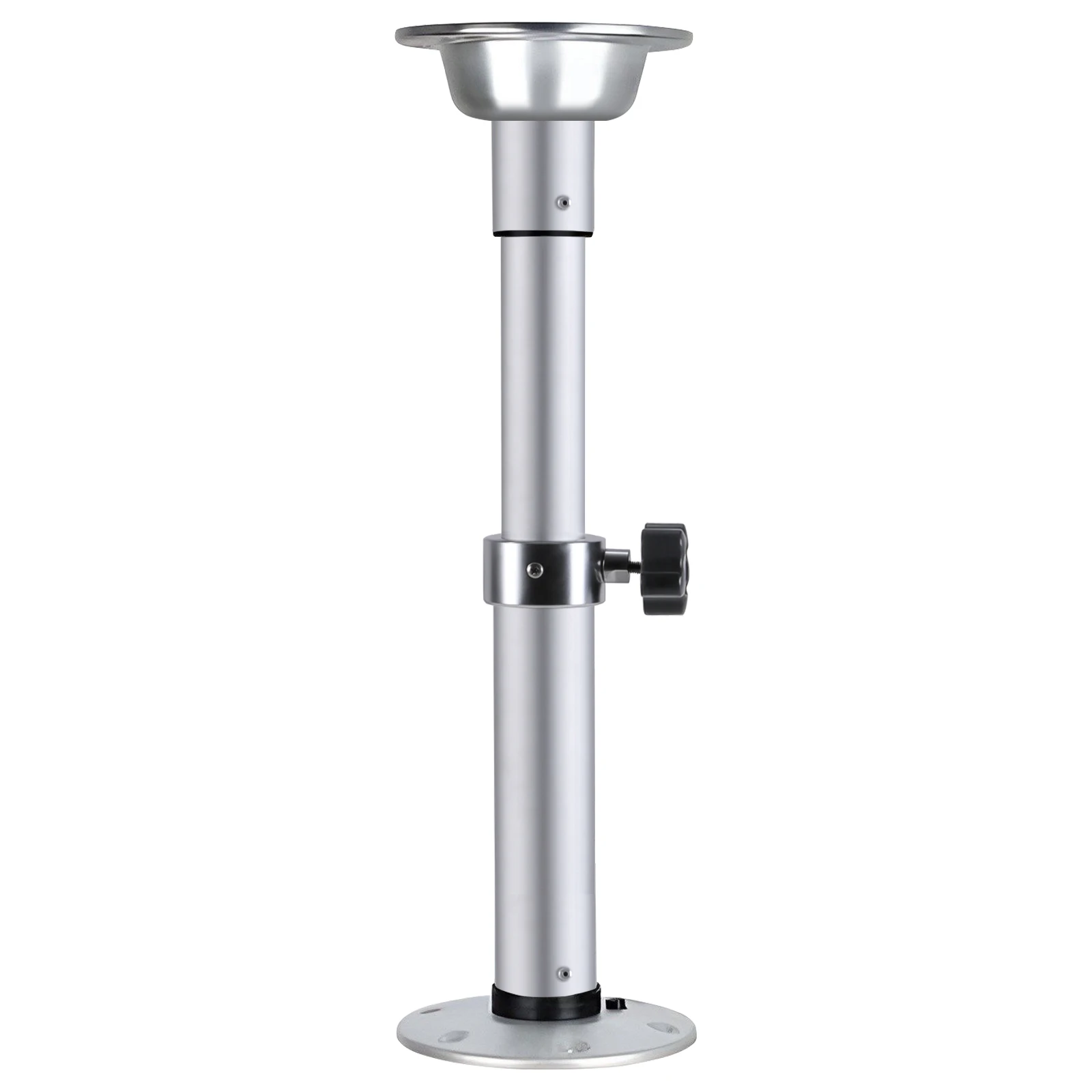 Adjustable Tables Pedestal Mount with Gas Lift Detachable Aluminum Alloy Stand Base One-Leg Lifting System for Marine Boat Yacht