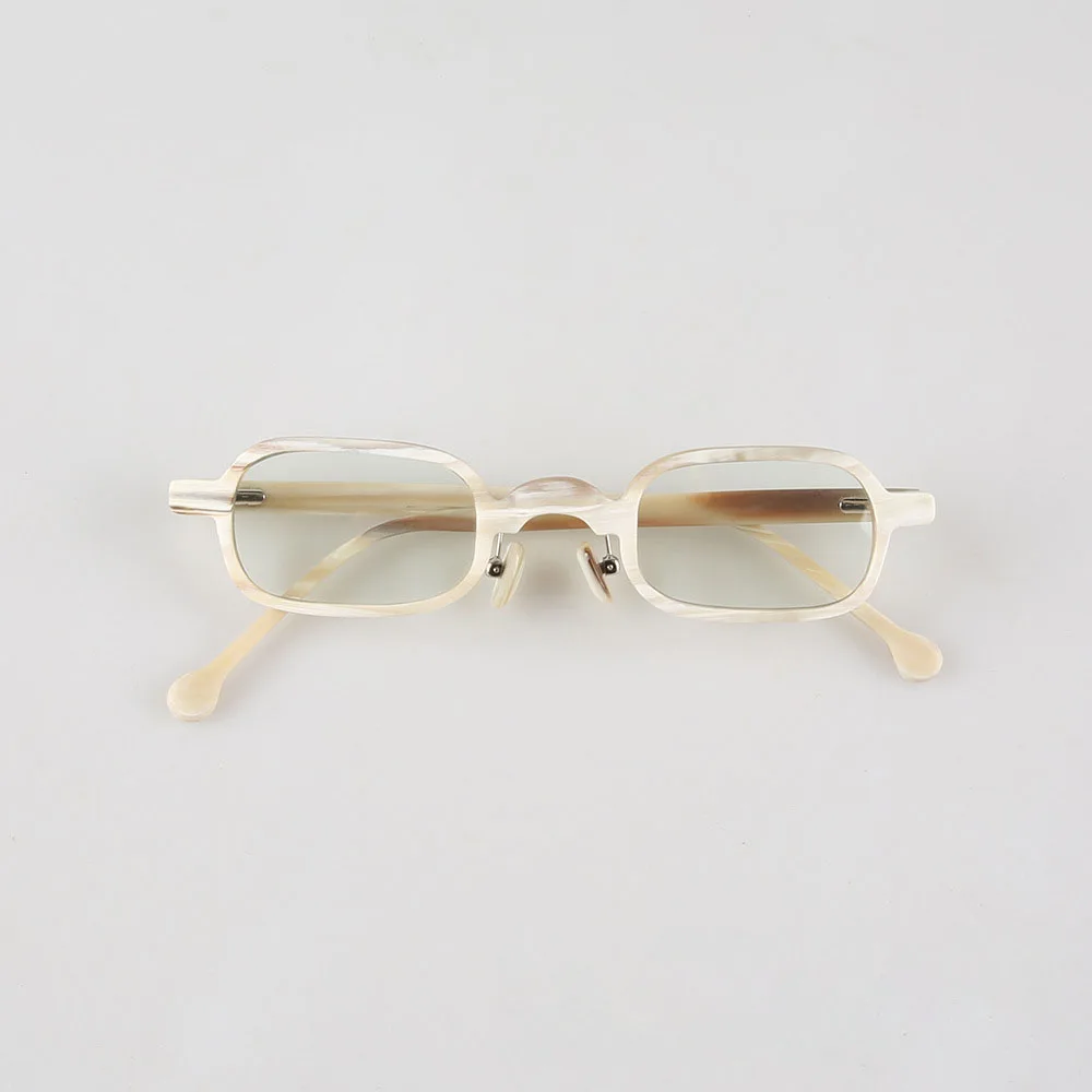

Eyeglasses Men Square Business Handmade Natural Horn Unqiue Reading Eyeglass Frames Prescription Glasses Frame Optical Eyewear