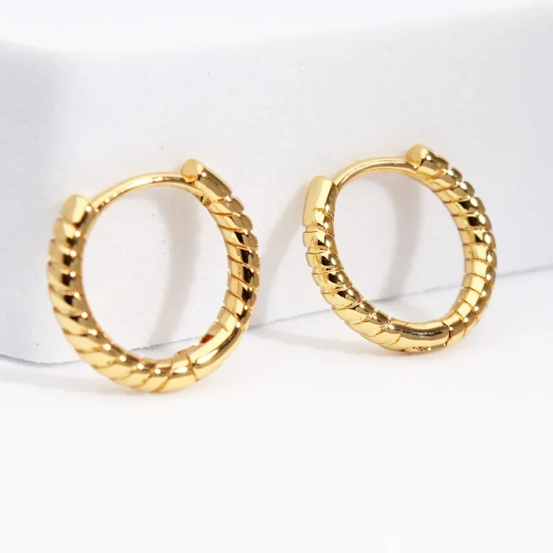 

Huaya Fried Dough Twists Rope Women's Earrings Buckle Light Luxury Banquet New Fashion Exquisite Accessories