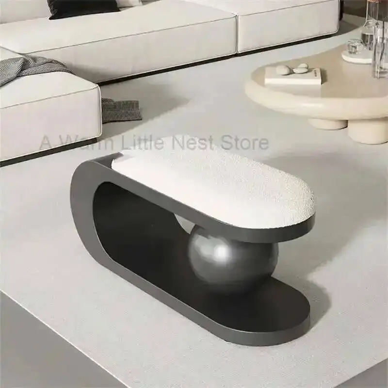 

Living Modern Shoe Changing Stool Room Furniture Home Light Luxury Bench Sofa Ottomans Creative Designer Bedroom Bed End Stool