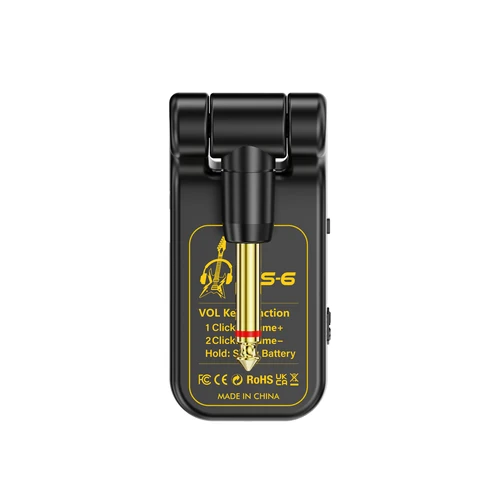 Imagen 2 del producto Mini amplificador portátil para auriculares de guitarra con batería de litio recargable y conector de audio giratorio, perfecto para práctica de guitarra