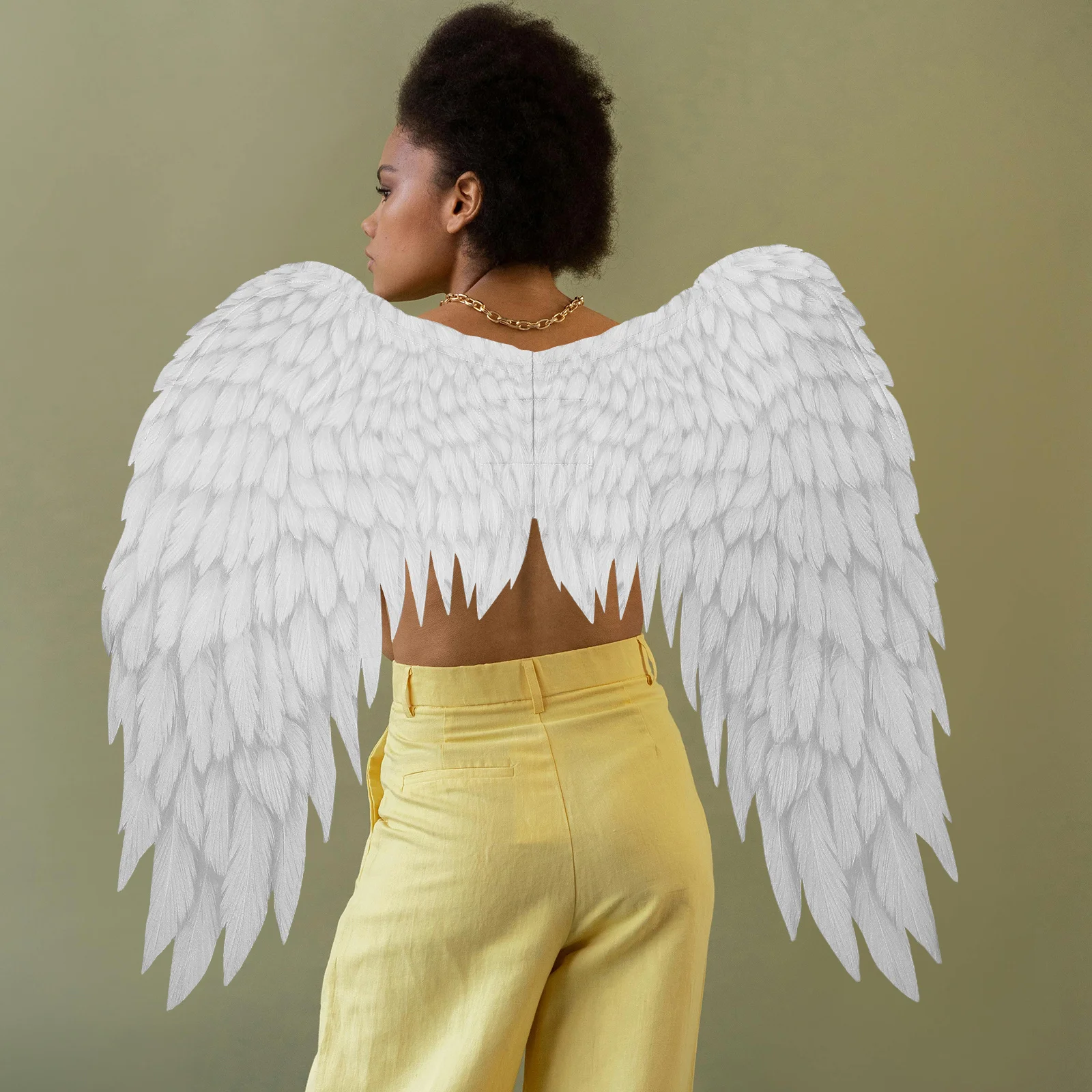 

Halloween Costume Accessories White Lightweight Foldable Wings For Women Party Cosplay Wearable Devil