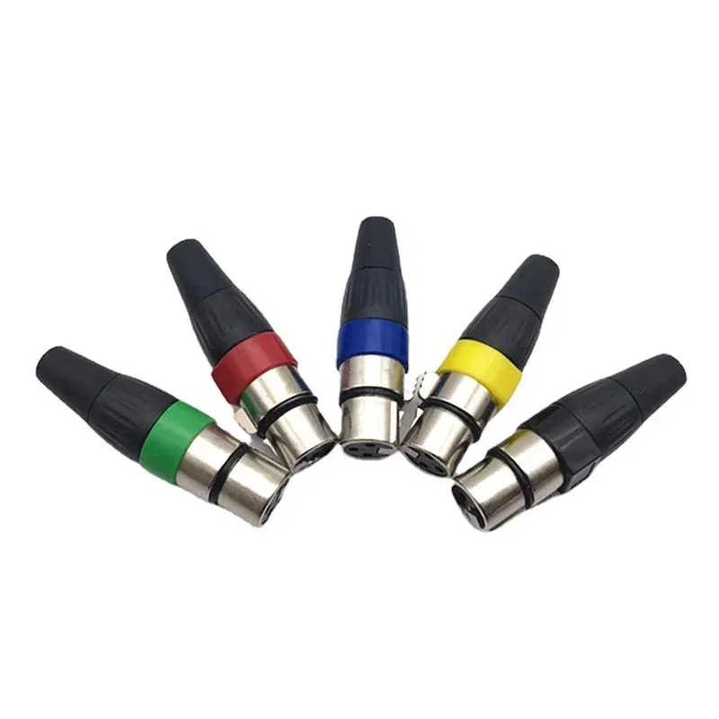 5/20PCS 3-Pin XLR Male Female 3-Pole Plug Jack Microphone Console Microphone XLR Cable Terminal Wire connector