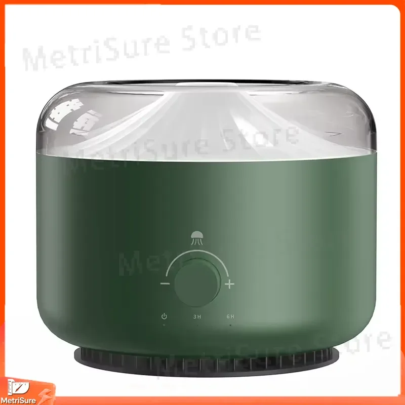 3D Flame Jellyfish Air Humidifier with 7 Color LED Lights 1.5L Ultrasonic Cool Mist Humidifier for Home Office Hotel