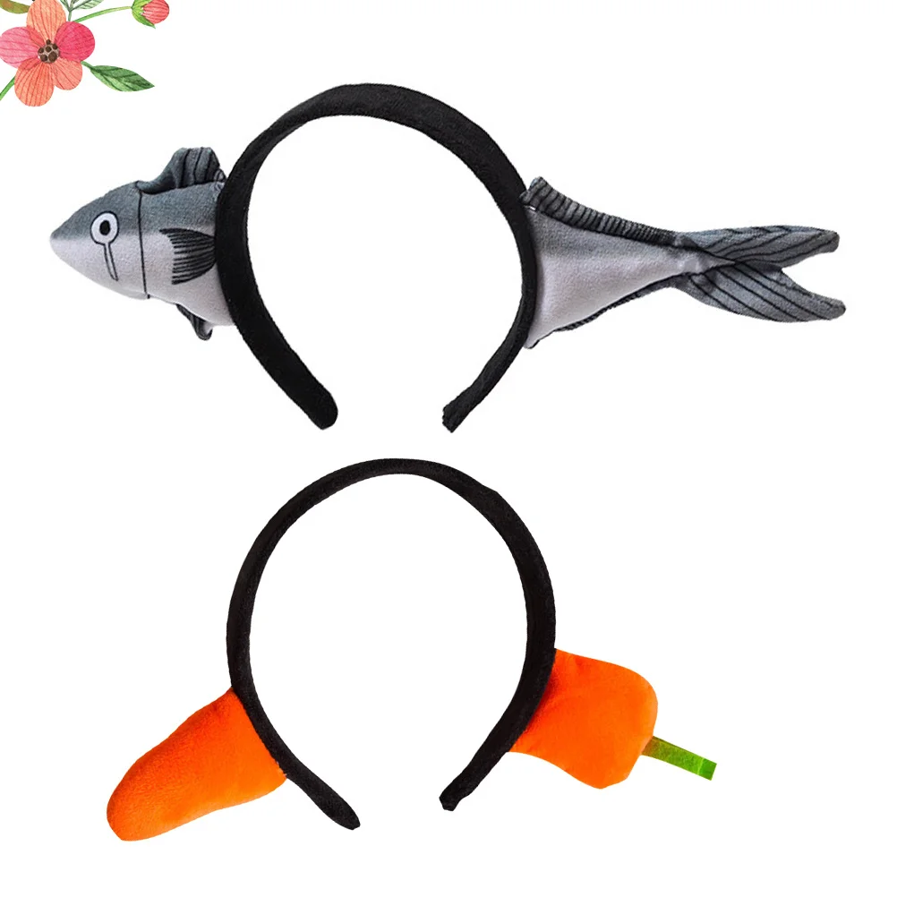 2 قطعة عصابات رأس فائقة غير قابلة للخدش أطواق شعر للمهرجانات لافتة للنظر ومستلزمات الحفلات الجميلة للأسماك #1