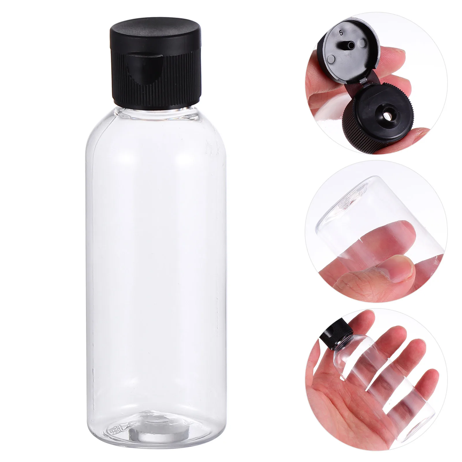 

Portable Travel Toiletries Container Empty Bottles for Shampoo Lotion Refillable PET Lightweight Small Size Suitable Home Trip