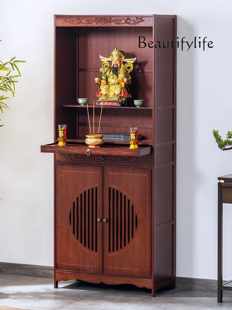 Buddhist shrine vertical cabinet household new Chinese economical offering table shrine offering table