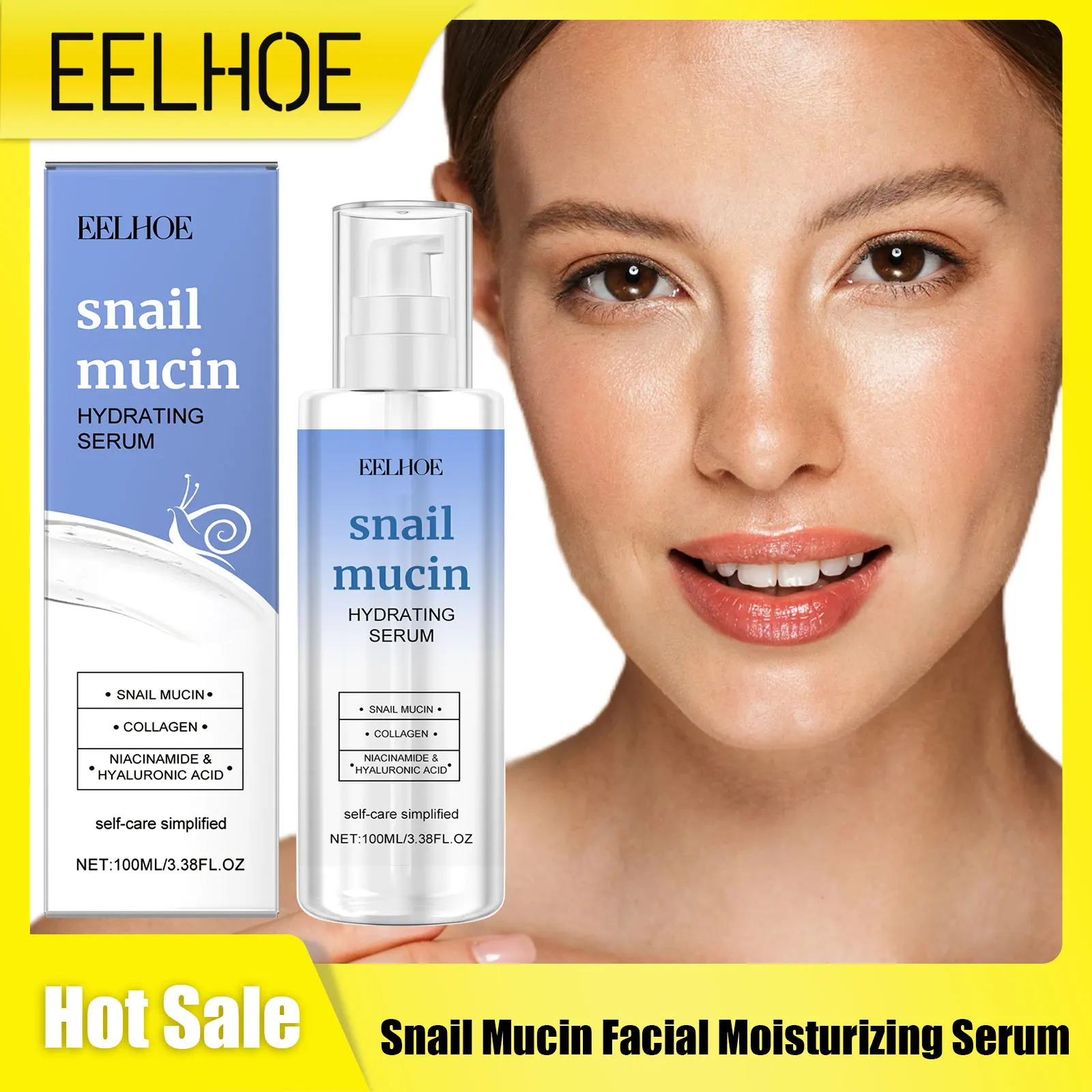 

EELHOE Snail Mucin Facial Moisturizing Serum Improve Smoothing Fading Fine Lines Keep Lifting Firming Shrink Pores Face Care Oil