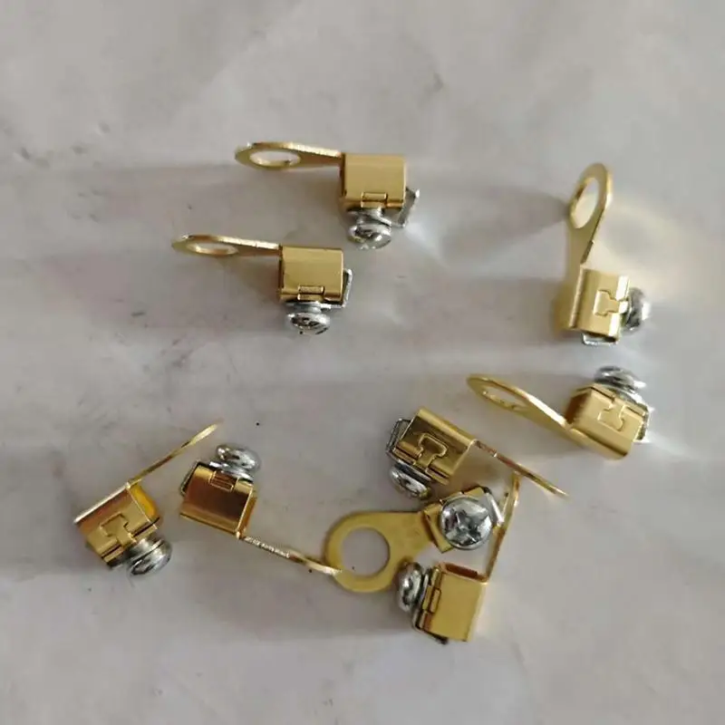 【F】2Pcs Car Battery Clip Car Battery Terminals Thickened Wire Pure Copper Pile Head Terminal Chuck Replacement