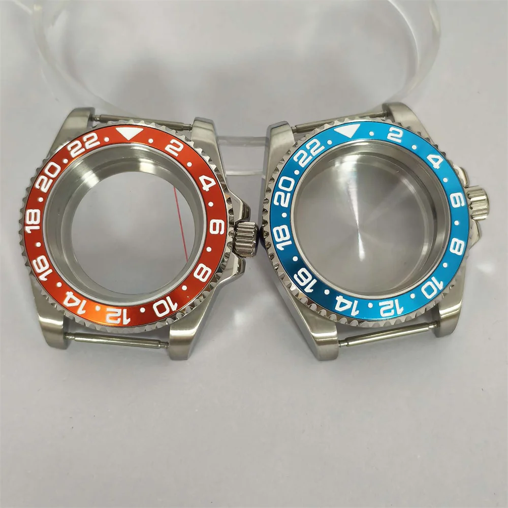 

40mm Stainless Steel Watch Case Transparent/Closed Back Cover Sapphire Glass Case NH35 Watch Shell for NH35 NH36 7S Movement