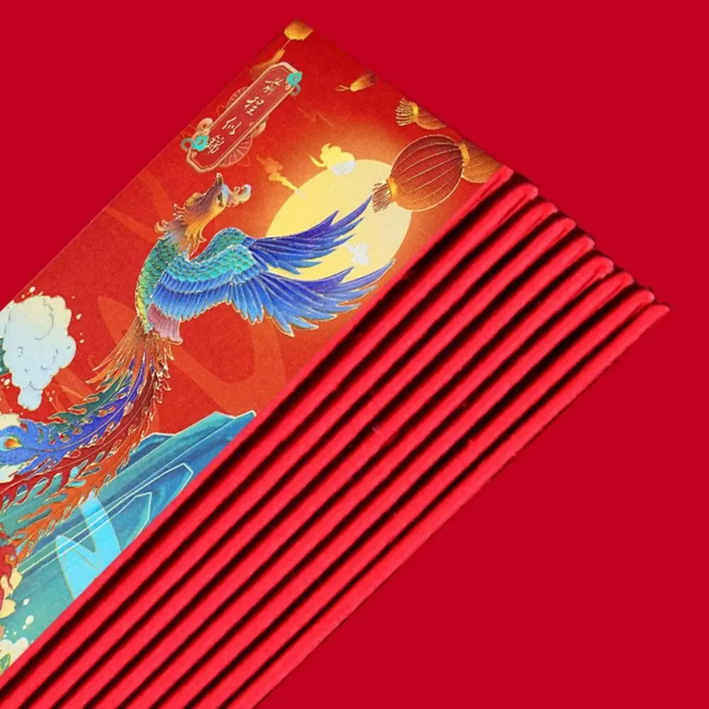 Decoración creativa del Festival de Primavera, bendición con estampado en caliente, dinero de la suerte, sobre rojo de Año Nuevo Chino, bolsillo rojo