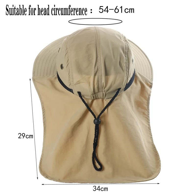 CAMOLAND Fishing Sun Hat Uv Protection Neck Cover Sun Protection Hat Wide Brim Travel Camping Hiking Boating Sun Protection Hat