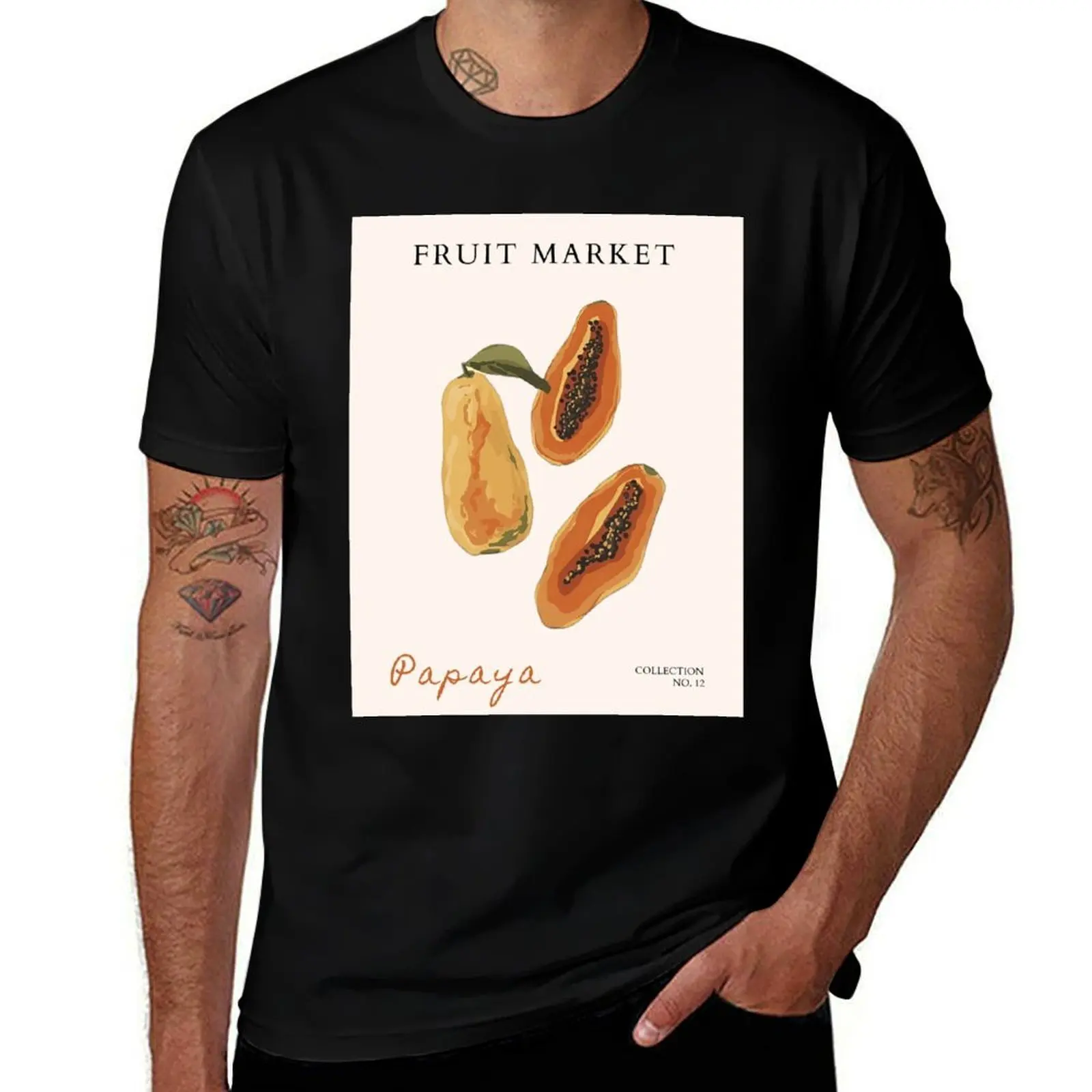 

Papaya Glow – Fruit Market Series No. 12 T-Shirt tees shirts graphic tee football t shirt plus size men clothing