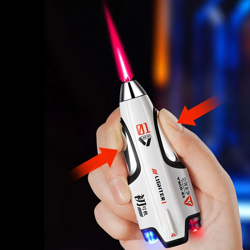 

Wholesale of New Starship Shaped Colorful Lights, Windproof Lighters, Inflatable Cigarette Lighters Torch Lighter Refillable