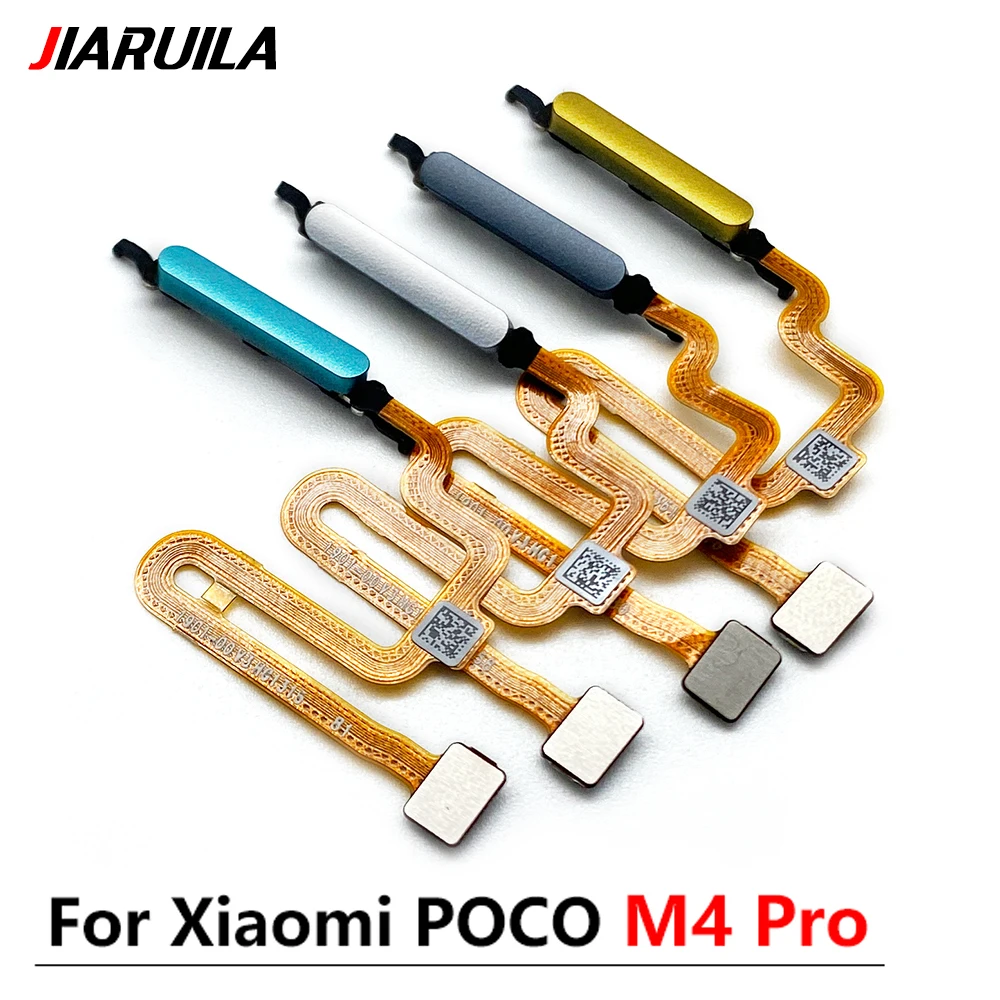 10Pcs， Tested NEW For Xiaomi Poco M3 M4 Pro F3 Fingerprint Sensor Home Return Key Menu Button Flex Ribbon Cable (Mix Color)