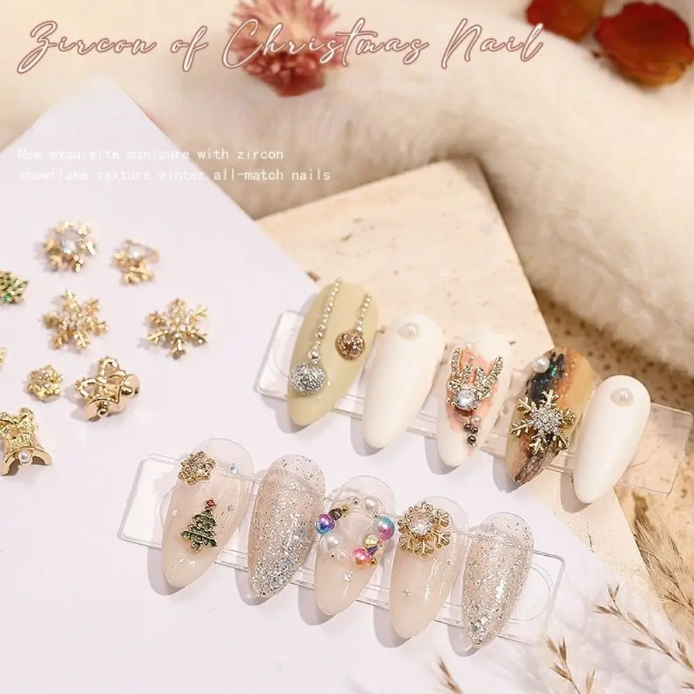 Snowflake Nail Parts DIY Material Nail Decoration New Year Nail Jeweley Nail Pendants Nail Rhinestones Christmast Nail Charms