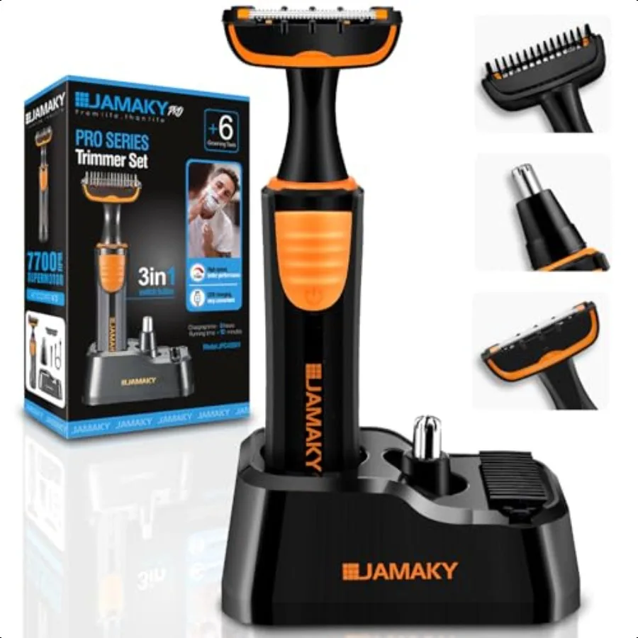 

3 in 1 Beard Trimmer Set Nose Hair Trimmer for Men Grooming Kit for Nose Beard Facial Hair USB Rechargeable