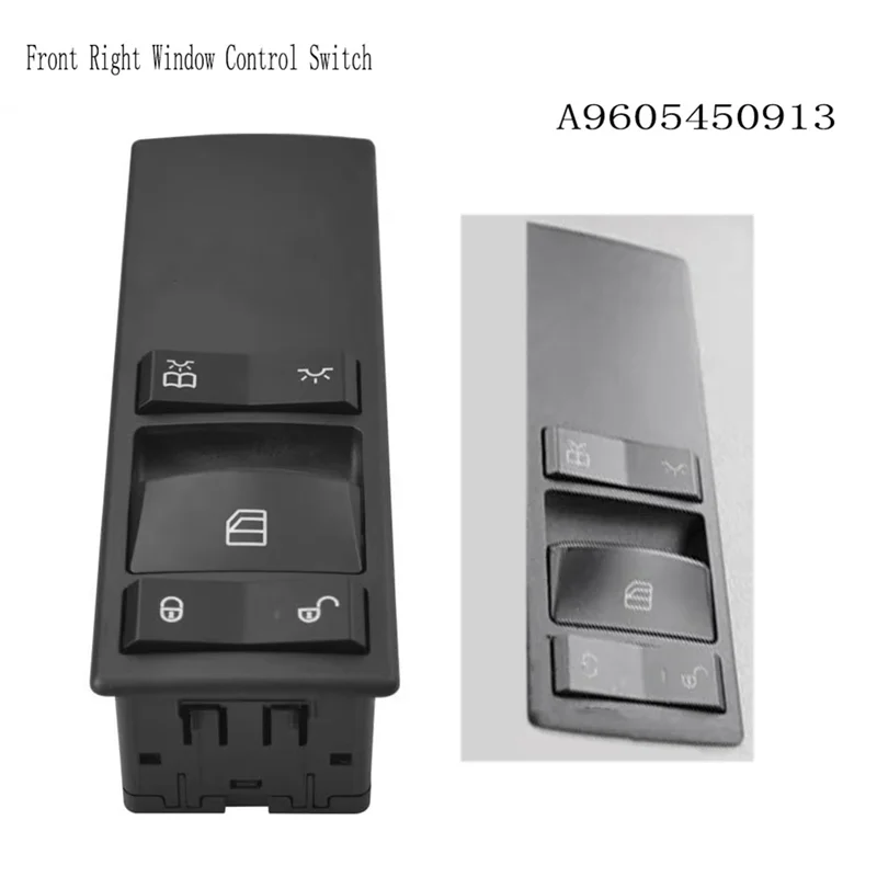 AU34-A9605450913 مفتاح التحكم في النافذة الأمامية اليمنى لشاحنة مرسيدس بنز Actros MP4 1840 L 2015 مفتاح رفع زجاج النافذة