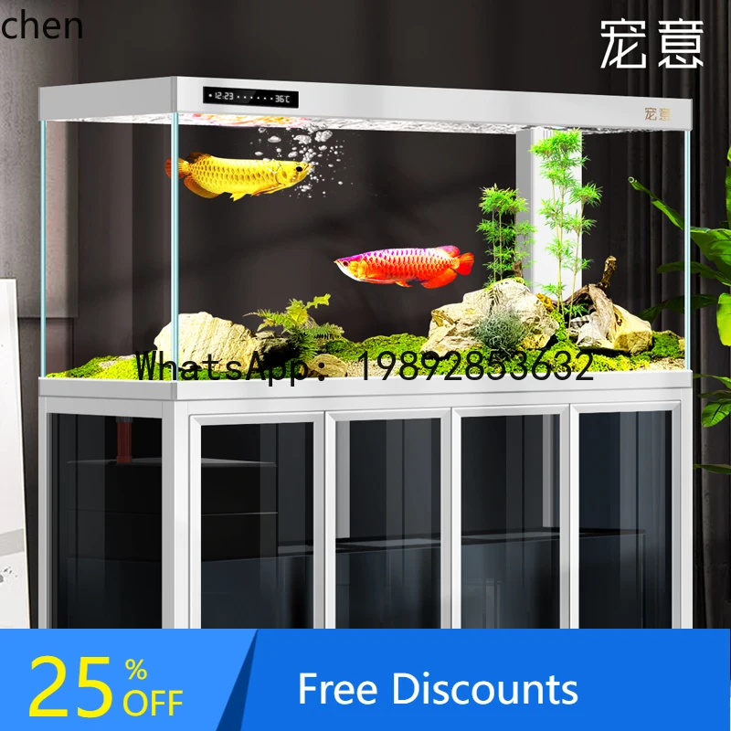 

F1 large bottom filter dragon fish tank company living room intelligent floor against the wall screen constant temperature