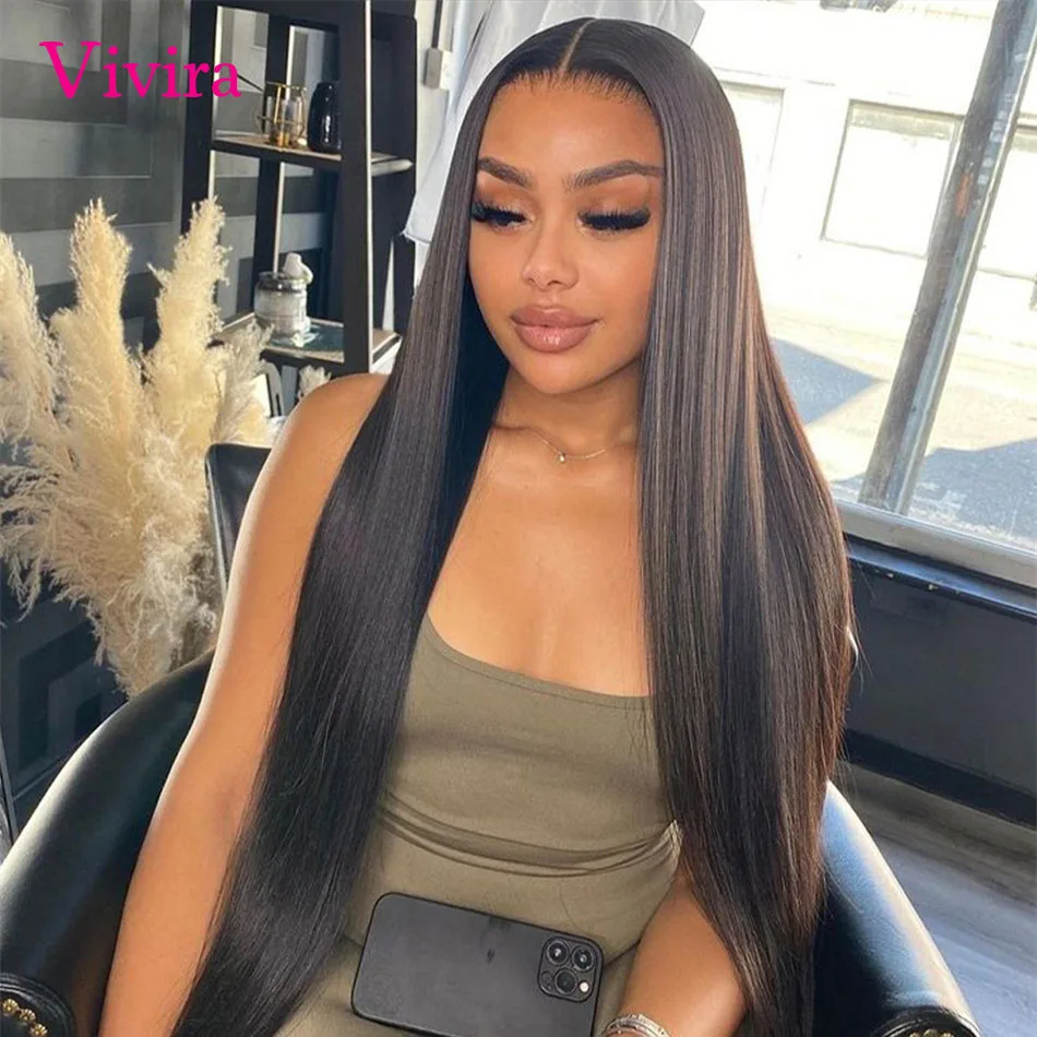 

Glueless Wig Human Hair Bone Straight 13x6 Hd Lace Frontal Wig 5x5 Pre Cut Closure Wig Ready To Wear Preplucked For Black Women